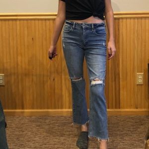 Marcella High Rise Distressed Straight Jean